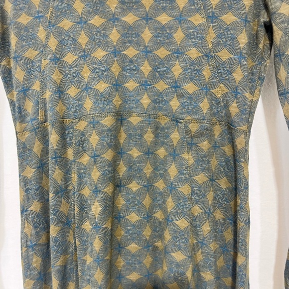 Horny Toad Women's Dress Blue and Green Print Toad & Co Long Sleeve Size Small - Picture 5 of 8